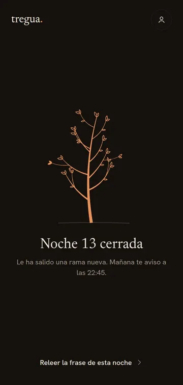 Pantalla de inicio de Tregua